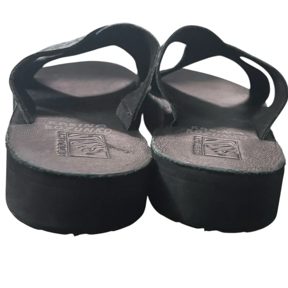 Vans Karina Rozunko UltraCush Mega Platform Leather Cross Strap Sandals 9